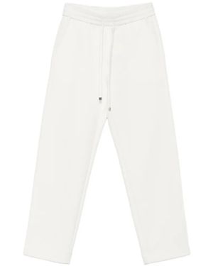Max Mara Zinnia Drawstring Straight-Leg Pants - White