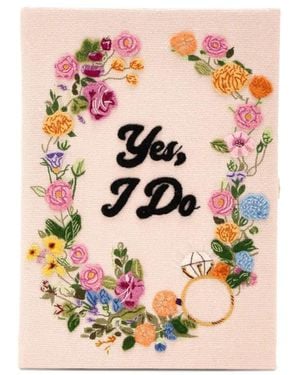 Olympia Le-Tan Floral Appliqué Clutch Bag - Pink