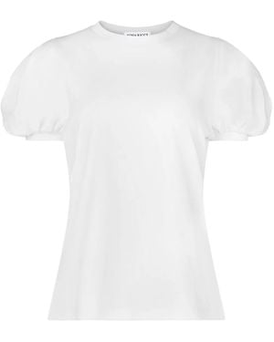Nina Ricci Puff-Sleeve Cotton T-Shirt - White