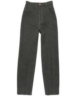 Acne Studios Pantalones Tejidos De Mezcla De Lana - Gris