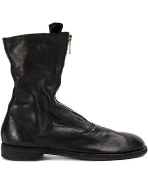 Guidi Front Zip Boots - Black