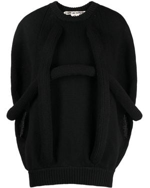 Comme des Garçons Grob Gestrickter Pullover - Schwarz