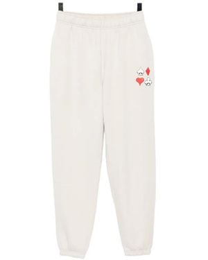 Melt Graphic-Print Track Trousers - White