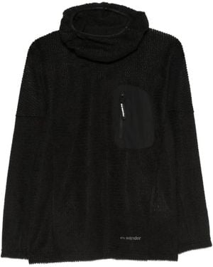 and wander Zip-Pocket Hoodie - Black