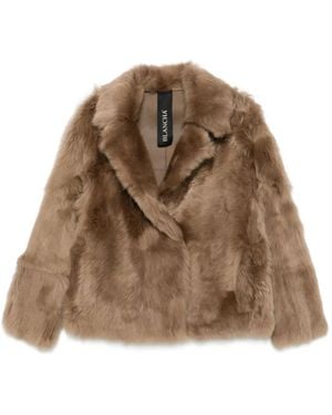 Blancha Jacke aus Faux Shearling - Braun