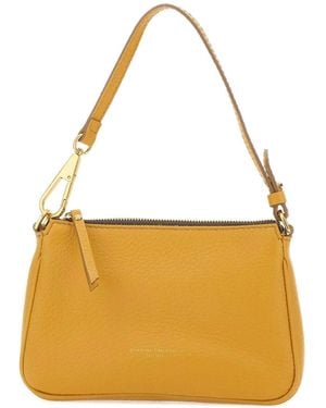Gianni Chiarini Zip-Top Grain Leather Shoulder Bag - Metallic
