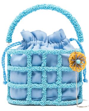 Rosantica Mini Sac À Main À Fleurs - Bleu