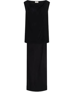 P.A.R.O.S.H. Sleeveless Silk Blouse - Black