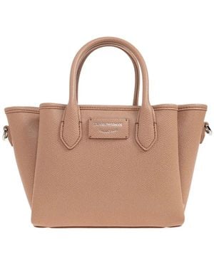 Emporio Armani Logo-Print Tote Bag - Brown