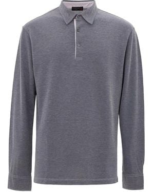 Corneliani Long-Sleeve Polo Shirt - Blue