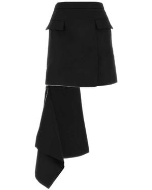McQueen テーラード ミニスカート - ブラック
