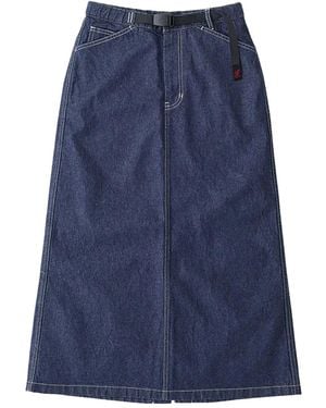 Gramicci Sutter Denim Midi Skirt - Blue