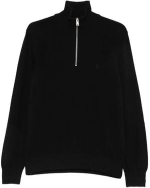 Marc O' Polo Quarter-Zip Knitted Jumper - Black