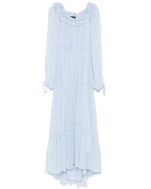 Maje Flared Midi Dress - Blue