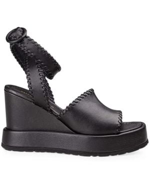 Paloma Barceló Manun Wedge Sandals - Black