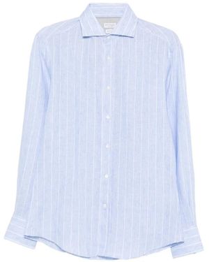 Brunello Cucinelli Striped Shirt - Blue