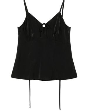 Goen.J Camisola con detalle de lazo - Negro