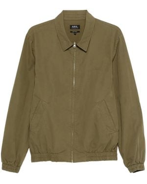 A.P.C. Gilbert ジップジャケット - グリーン