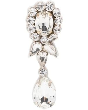 Moschino Crystal-Embellished Earrings - White