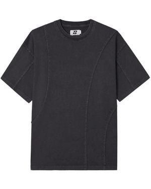 Izzue Seam Cotton T-Shirt - Blue
