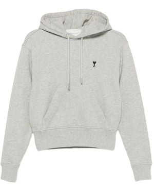 Ami Paris Sudadera Ami De Coeur Con Capucha Y Logo - Blanco