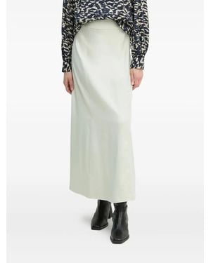 Aeron Midi-Rok Met Elastische Taille - Naturel
