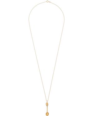 True Rocks Collier À Pendentif Tête De Mort - Blanc