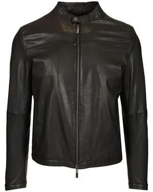 Al Duca d'Aosta Nappa-Leather Biker Jacket - Black