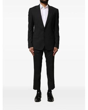 Dolce & Gabbana Costume Boutonné À Revers Crantés - Black