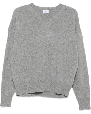 Marella V-Neck Cashmere Jumper - Grey