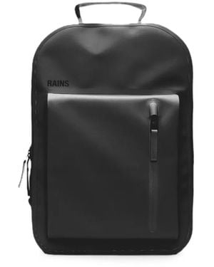 Rains Deepwater Day Logo-Print Backpack - Black