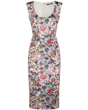 Roberto Cavalli Vestido con motivo floral - Blanco