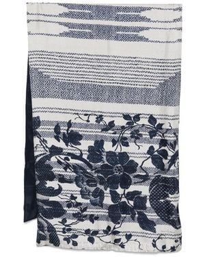 Pierre Louis Mascia Aloesta Floral Geometric Scarf - Grey