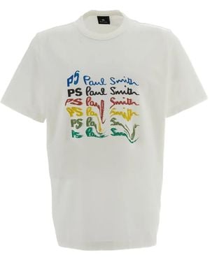 Paul Smith 'Ps Smudge' Print T-Shirt - White