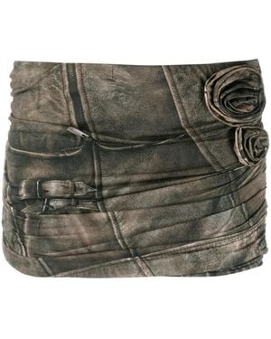 Blumarine Rok Met Bloemenapplicatie - Grijs