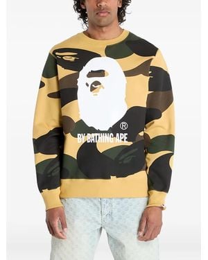 A Bathing Ape Sweat À Col Ras Du Cou Imprimé Camouflage - Métallisé
