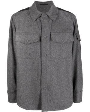 Helmut Lang Button-Up Long-Sleeve Shirt - Grey