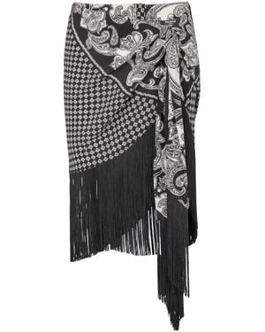 Balmain Midi Skirts - Black