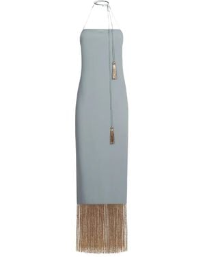 ‎Taller Marmo Starlet Tassel Midi Dress - Blue