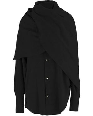 DARKPARK Chemise En Laine À Design Superposé - Noir
