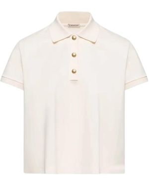 Moncler Logo-Patch Polo Shirt - White