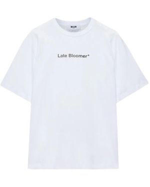 MSGM T-Shirt À Manches Courtes - White