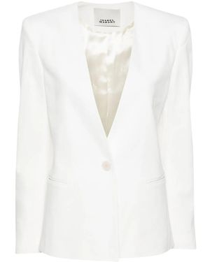 Isabel Marant Einreihiger Manzil Blazer - Weiß