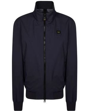 Blauer Anson Zip-Up Bomber Jacket - Blue