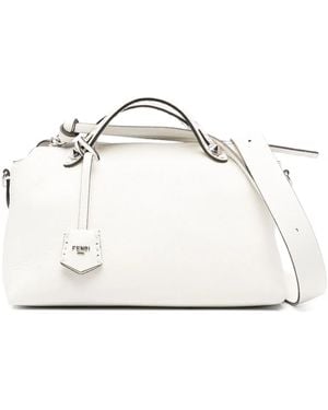 Fendi Ivory Leather Medium By The Way Handbag - White