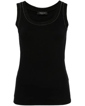 Fabiana Filippi Studed Scoop-Neck Tank Top - Black