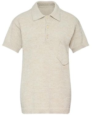 Maison Margiela Polo À Effet Chiné - Blanc