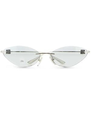 Balenciaga Nano Cat Rimless Cat-Eye Sunglasses - White