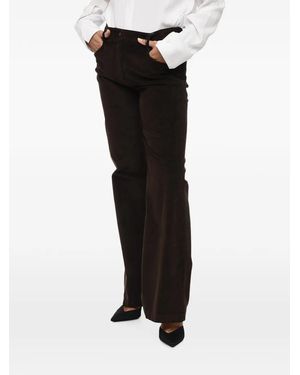 True Royal Corduroy Belt-Loops Trousers - Black