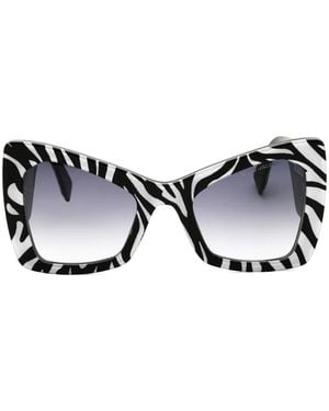 Marc Jacobs Zebra-Print Cat-Eye Sunglasses - Black